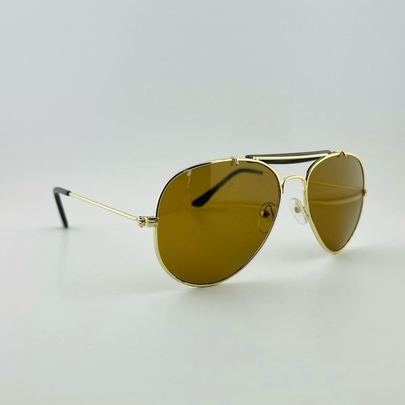 Vintage Brown Lens Aviator Sunglasses - Picture 3 of 3